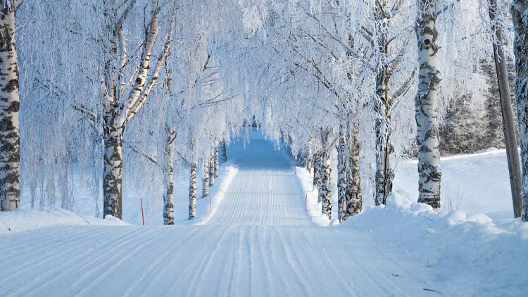 Wintery road, Ruovesi